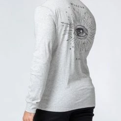 Muscle Nation Winter Vintage Long Sleeve - Cosmic Washed Light Grey