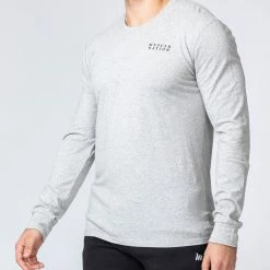 Muscle Nation Winter Vintage Long Sleeve - Cosmic Washed Light Grey