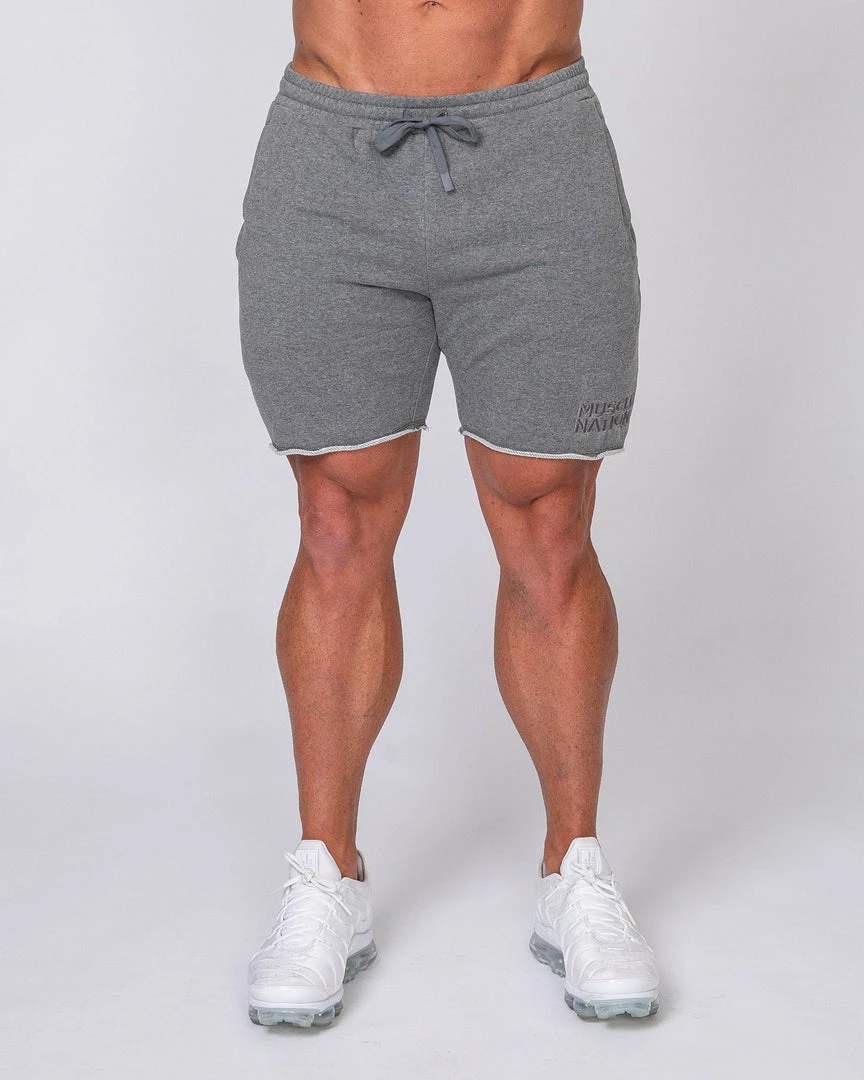 New 💯 Muscle Nation Vintage Shorts - Charcoal 🛒 5 Muscle Nation Vintage Shorts - Charcoal