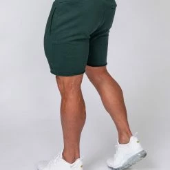 Muscle Nation Mens Vintage Shorts - Emerald Green