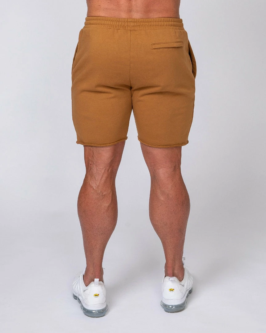 Outlet 😉 Muscle Nation Vintage Shorts - Latte 🛒 4 Muscle Nation Vintage Shorts - Latte