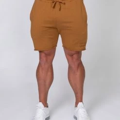 Outlet 😉 Muscle Nation Vintage Shorts - Latte 🛒 12 Muscle Nation Vintage Shorts - Latte