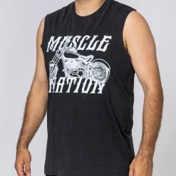 Muscle Nation Mens Vintage Tank - Motorbike