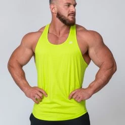Muscle Nation Y Back Singlet - Acid Lime Mens