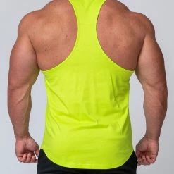 Muscle Nation Y Back Singlet - Acid Lime Mens