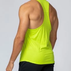 Muscle Nation Y Back Singlet - Acid Lime Mens
