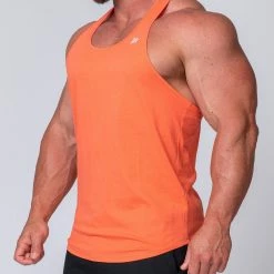 Muscle Nation Y Back Singlet - Hot Coral Mens