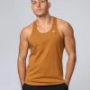 Muscle Nation Y Back Singlet - Latte Mens