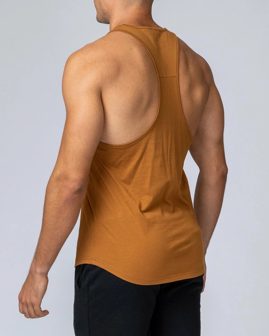 New ✔️ Muscle Nation Y Back Singlet - Latte Mens 🤩 6 Muscle Nation Y Back Singlet - Latte Mens