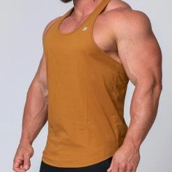 New ✔️ Muscle Nation Y Back Singlet - Latte Mens 🤩 15 Muscle Nation Y Back Singlet - Latte Mens