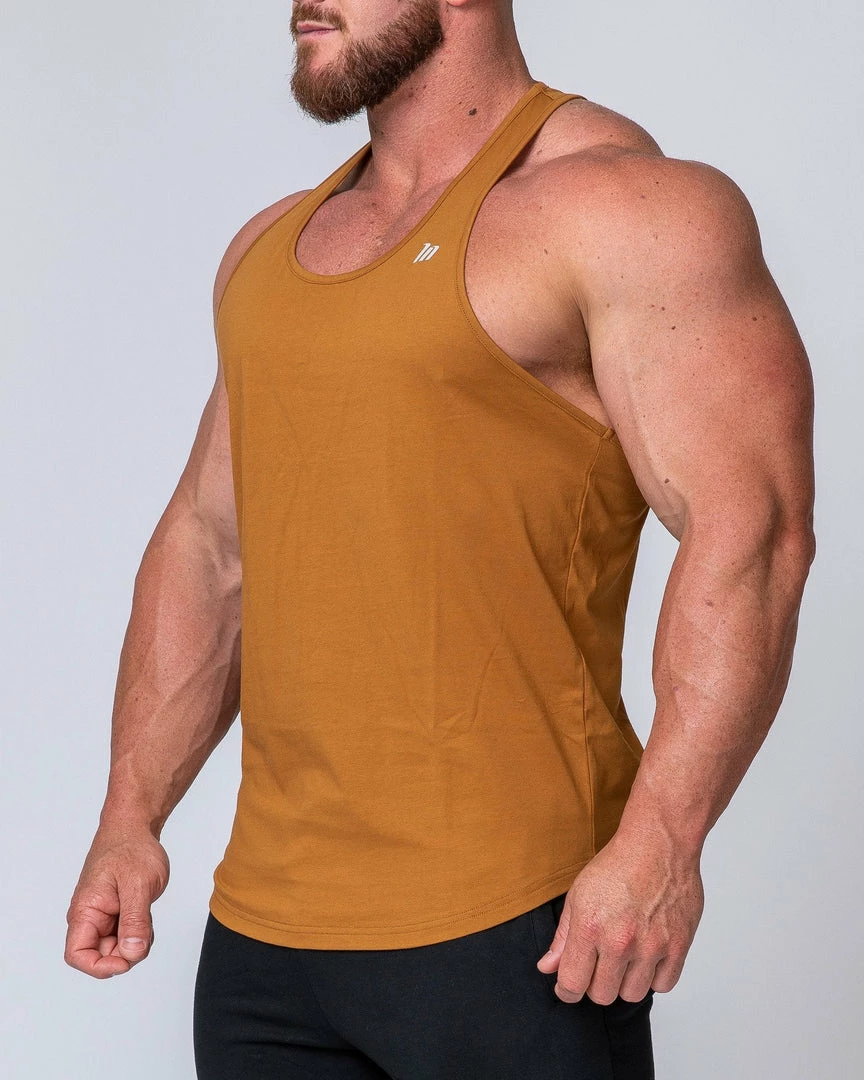 New ✔️ Muscle Nation Y Back Singlet - Latte Mens 🤩 8 Muscle Nation Y Back Singlet - Latte Mens