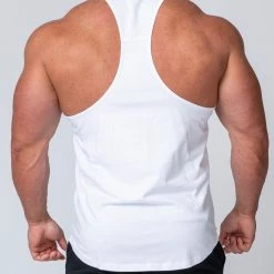 Discount ⭐ Muscle Nation Y Back Singlet - White ✔️ 12 Muscle Nation Y Back Singlet - White