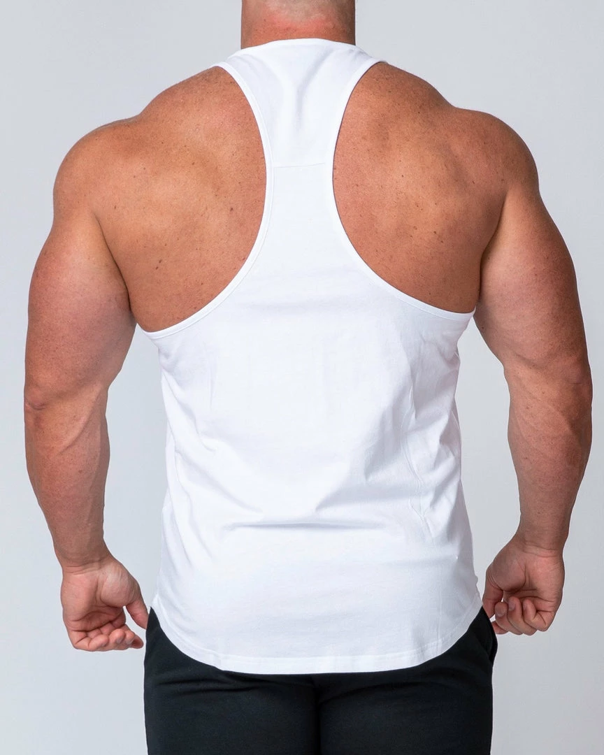 Discount ⭐ Muscle Nation Y Back Singlet - White ✔️ 5 Muscle Nation Y Back Singlet - White