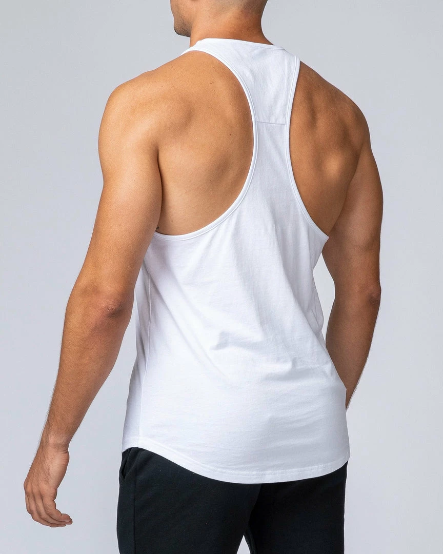 Discount ⭐ Muscle Nation Y Back Singlet - White ✔️ 6 Muscle Nation Y Back Singlet - White