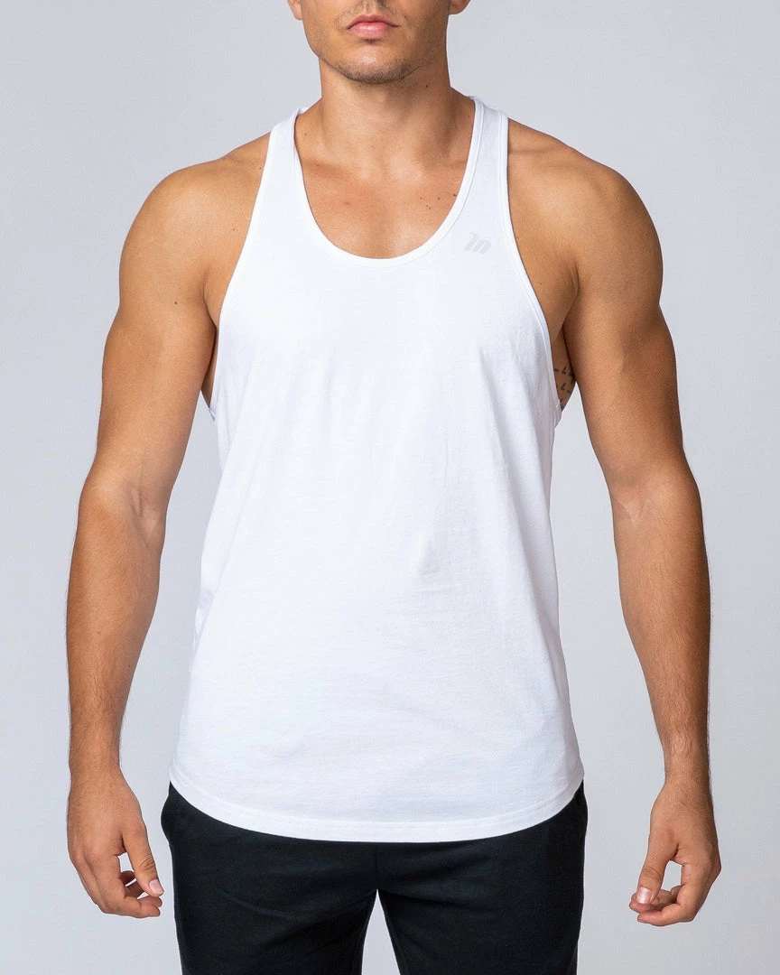 Discount ⭐ Muscle Nation Y Back Singlet - White ✔️ 9 Muscle Nation Y Back Singlet - White