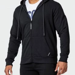 Muscle Nation Athletica Zip Up Hoodie - Black