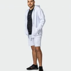 Cheap ๐ Muscle Nation Zip Up Hoodie - White Marl Athletica ๐ 18 Muscle Nation Zip Up Hoodie - White Marl Athletica