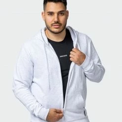 Cheap ๐ Muscle Nation Zip Up Hoodie - White Marl Athletica ๐ 19 Muscle Nation Zip Up Hoodie - White Marl Athletica