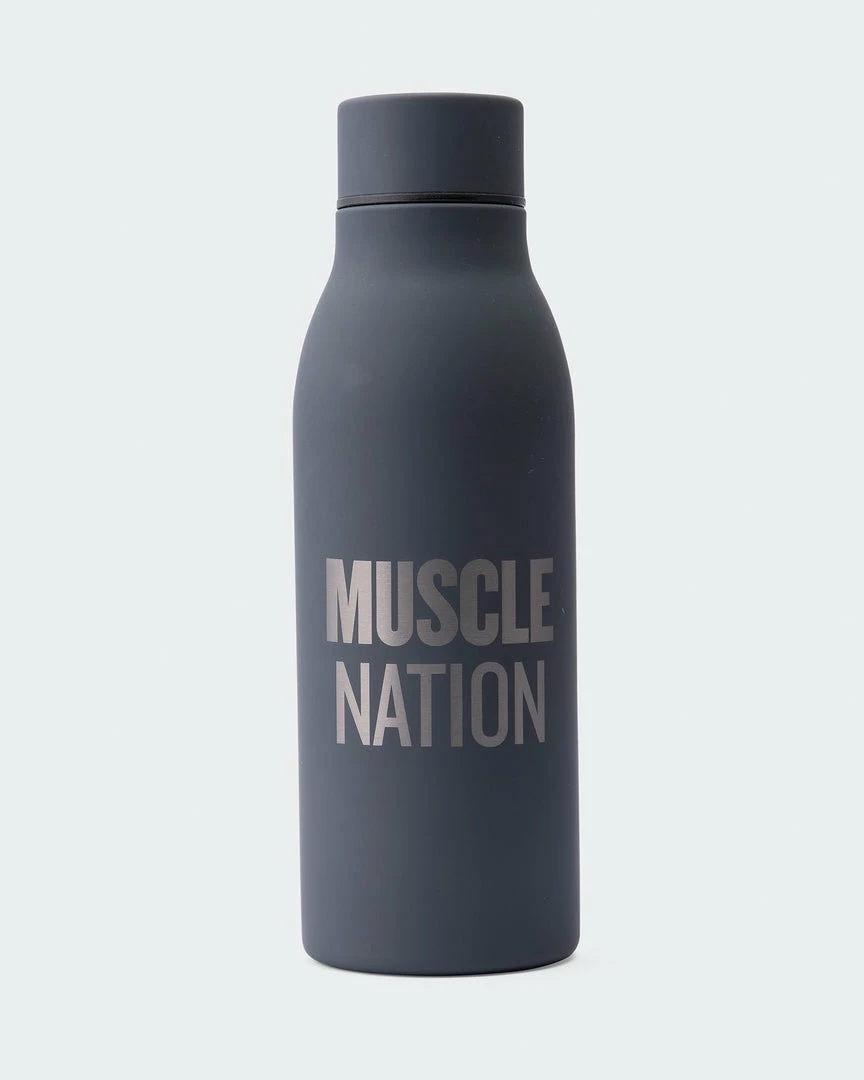 Top 10 🔔 Muscle Nation 👩 Womens MN 600ml Cold Bottle - Charcoal 😉 3 Muscle Nation Womens MN 600ml Cold Bottle - Charcoal