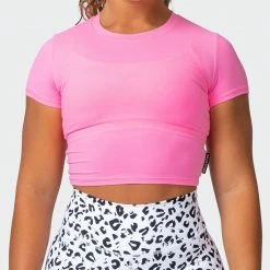 Muscle Nation MN Everyday Cropped Tee - Shocking Pink