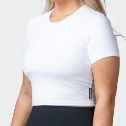 Muscle Nation 30% EOFY SALE MN Everyday Cropped Tee - White