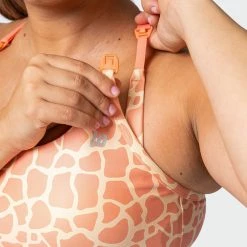 Muscle Nation 30% EOFY SALE MN Everyday Maternity Bra - Paradise Giraffe Print