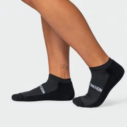 Muscle Nation MN Unisex Ankle Socks 2 Pack - Black