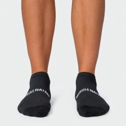 Muscle Nation MN Unisex Ankle Socks 2 Pack - Black