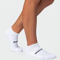 Muscle Nation MN Unisex Ankle Socks 2 Pack - White