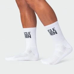 Muscle Nation MN Unisex Crew Socks 2 Pack - White 30% EOFY SALE