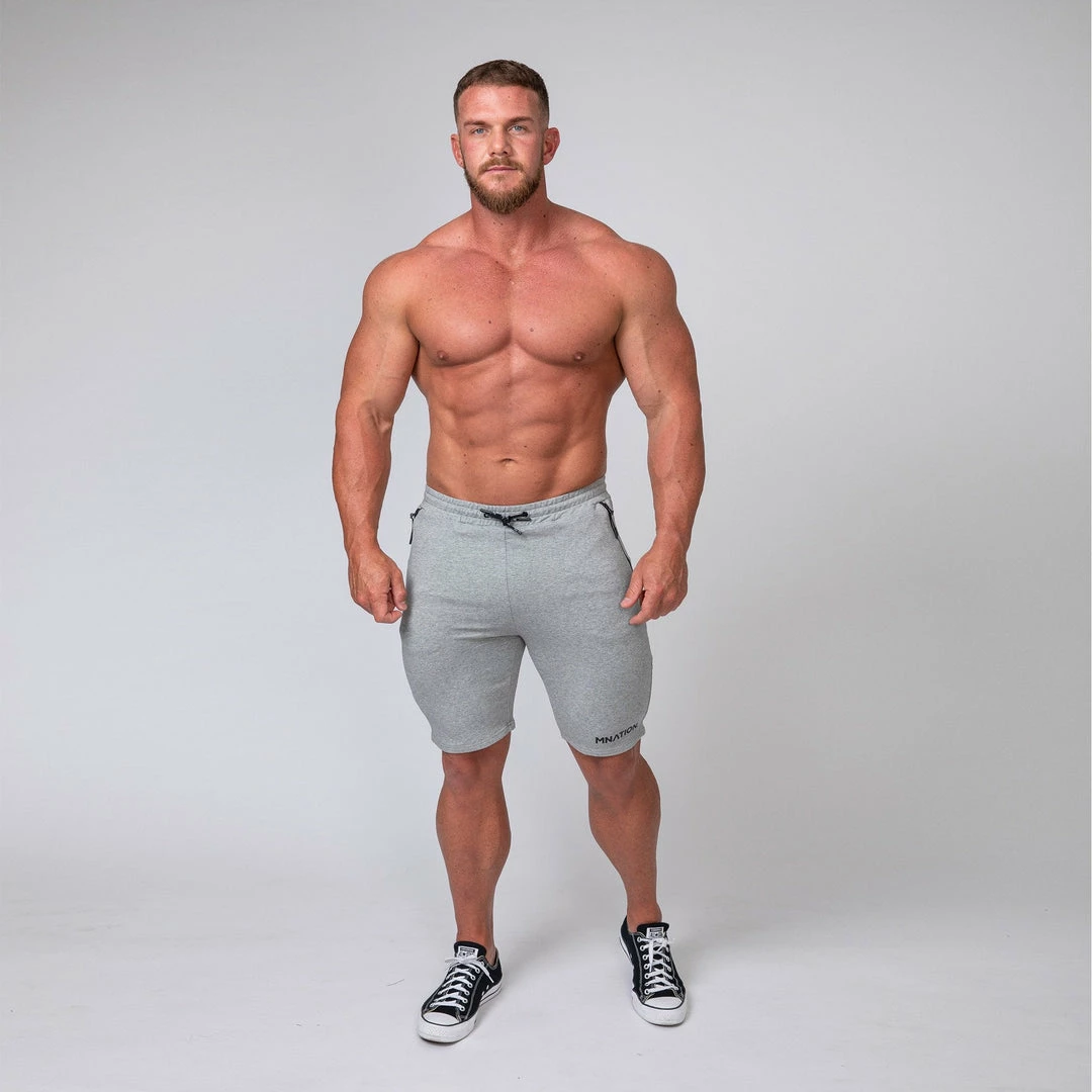 Wholesale 😀 Muscle Nation MNation Tapered Fit Shorts - Grey 30% EOFY SALE 👍 6 Muscle Nation MNation Tapered Fit Shorts - Grey 30% EOFY SALE