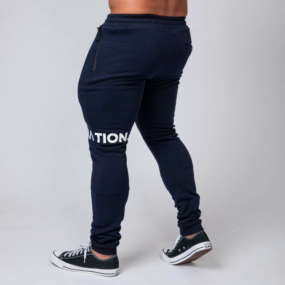 Cheapest 🤩 Muscle Nation MNation Tapered Joggers - Navy 🥰 5 Muscle Nation MNation Tapered Joggers - Navy
