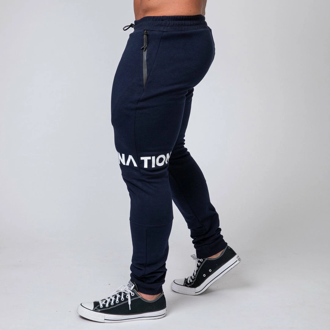 Cheapest 🤩 Muscle Nation MNation Tapered Joggers - Navy 🥰 6 Muscle Nation MNation Tapered Joggers - Navy