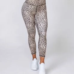 Muscle Nation Motion 7/8 Leggings - Yellow Leopard Non Scrunch