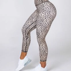 Muscle Nation Motion 7/8 Leggings - Yellow Leopard Non Scrunch