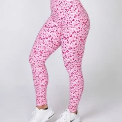 Muscle Nation Motion Full Length Leggings - Pink Leopard