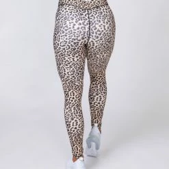 Muscle Nation Non Scrunch Motion Full Length Leggings - Yellow Leopard