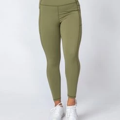 Muscle Nation Motion Pocket Ankle Length - Olive
