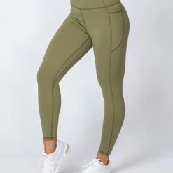 Muscle Nation Motion Pocket Ankle Length - Olive