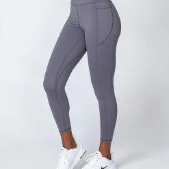 Muscle Nation Motion Pocket Ankle Length - Sleet Grey Non Scrunch