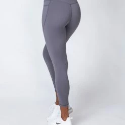 Muscle Nation Motion Pocket Ankle Length - Sleet Grey Non Scrunch