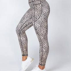 Muscle Nation Motion Pocket Ankle Length - Yellow Leopard Non Scrunch