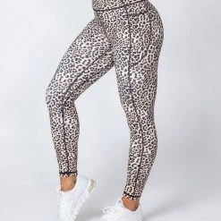 Muscle Nation Motion Pocket Ankle Length - Yellow Leopard Non Scrunch