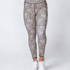 Muscle Nation Motion Pocket Ankle Length - Yellow Leopard Non Scrunch