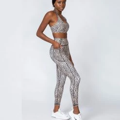 Muscle Nation Motion Pocket Ankle Length - Yellow Leopard Non Scrunch