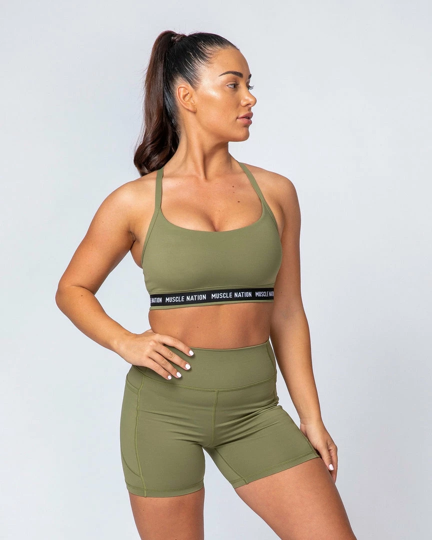 Wholesale ๐ Muscle Nation Non Scrunch Motion Pocket Bike Shorts - Olive โค๏ธ 10 Muscle Nation Non Scrunch Motion Pocket Bike Shorts - Olive