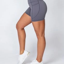 Muscle Nation Motion Pocket Bike Shorts - Sleet Grey