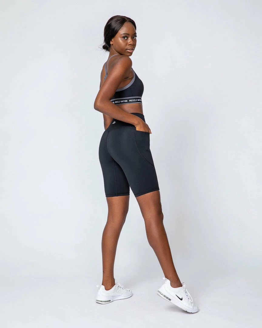 Brand new ๐ฏ Muscle Nation Motion Pocket Referee Shorts - Black Non Scrunch ๐ 4 Muscle Nation Motion Pocket Referee Shorts - Black Non Scrunch