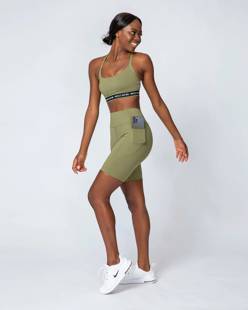 Cheap ๐ Muscle Nation Non Scrunch Motion Pocket Referee Shorts - Olive ๐งจ 4 Muscle Nation Non Scrunch Motion Pocket Referee Shorts - Olive