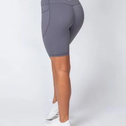 Muscle Nation Non Scrunch Motion Pocket Referee Shorts - Sleet Grey